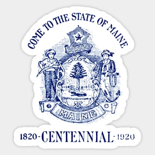 1920 State of Maine Centennial Sticker